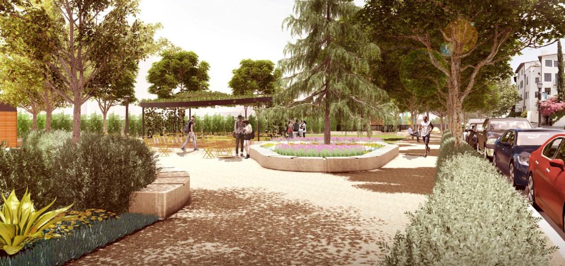New park takes shape in Pasadena Playhouse District Urbanize LA